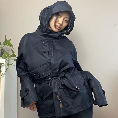 navy burberry brit anorak|Burberry Brit anorak jacket.